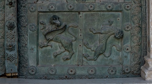 Monreale Cathedral, the gate by Bonanno Pisano (1185-6)