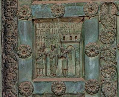 Monreale Cathedral, the gate by Bonanno Pisano (1185-6)