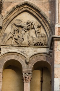 Ferrara, the Cathedral dedicated to St. George, façade