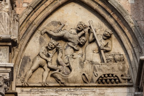 Ferrara, the Cathedral dedicated to St. George, façade
