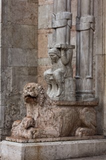 Ferrara, the Cathedral dedicated to St. George, façade