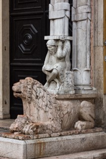 Ferrara, the Cathedral dedicated to St. George, façade
