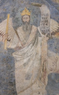 Allegoria del Diritto”. Affreschi di Jacopo di Cione