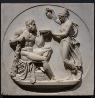 "Hercules receives the Draught of Immortality from Hebe", by Bertel Thorvaldsen