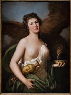 "Giuseppina Grassini as Hebe offering the nectar to Jupiter's eagle", by  Gaspare Landi