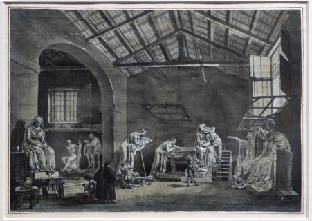 "Antonio Canova' Study in Rome", by Francesco Chiarottini