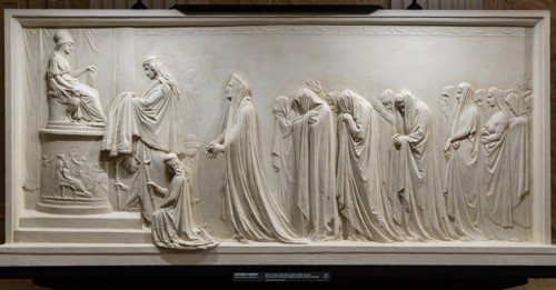 "Hecuba and the Trojan women offering the Peplum to Athena", by Antonio Canova