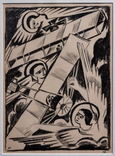 Goncharova, "Angels and airplanes"