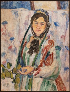 Goncharova, 'Self-portrait in a period costume'