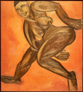 Goncharova, 'Black Nude Woman'