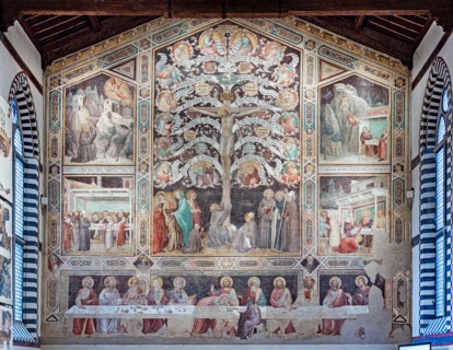 Taddeo Gaddi: ''Tree of Life and Last Supper'