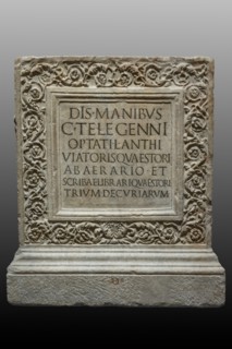 Funerary altar of D. Telegennio Antho