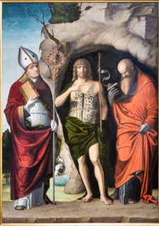 “S. Giovanni Battista fra S. Agostino e il profeta Elia”, di Antonio da Pavia