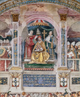 Fresco showing the Coronation of Pope Pius III