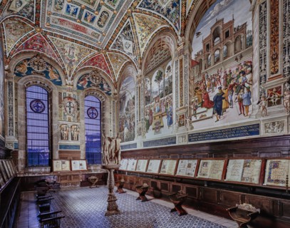 Intérieur de la Libreria Piccolomini à Sienne