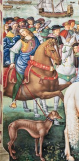 Fresco on the North-East wall of the Piccolomini Library in Siena