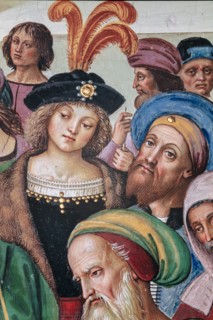 Fresco on the North-East wall of the Piccolomini Library in Siena