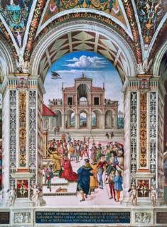 Fresque du mur nord-est de la Libreria Piccolomini à Sienne