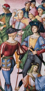 Fresco on the North-East wall of the Piccolomini Library in Siena