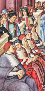 Fresque du mur nord-est de la Libreria Piccolomini à Sienne