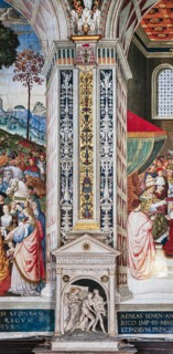 Fresque du mur sud-est de la Libreria Piccolomini à Sienne