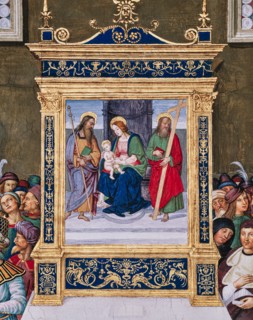 Fresque du mur sud-est de la Libreria Piccolomini à Sienne