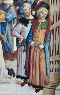 Fresco on the South-West wall of the Piccolomini Library in Siena