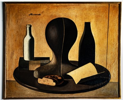 Morandi, "Still life with mannequin"