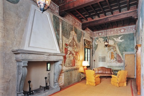 Interior view of the Bicocca degli Arcimboldi in Milan
