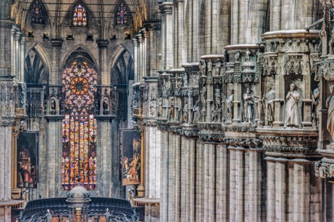Dôme de Milan : vue de la nef