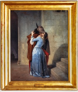 “Il bacio. Episodio della giovinezza. Costumi del secolo XIV”