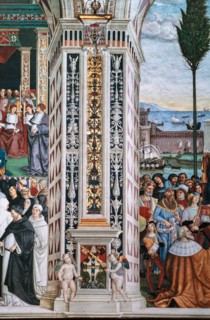 Fresque du mur sud-ouest de la Libreria Piccolomini à Sienne