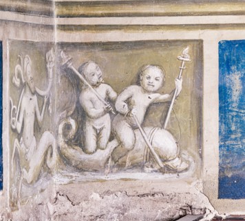 Fresco on the South-West wall of the Piccolomini Library in Siena