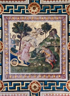 Décor du plafond de la Libreria Piccolomini à Sienne