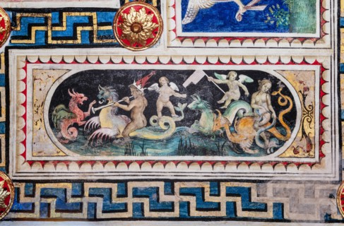 Décor du plafond de la Libreria Piccolomini à Sienne