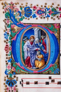 Choir book located at the Piccolomini Library in Siena