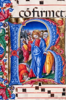 Choir book located at the Piccolomini Library in Siena
