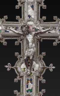 Détail de la Grande Croix d'argent du Trésor de Saint-Jean, Museo dell'Opera del Duomo, Florence