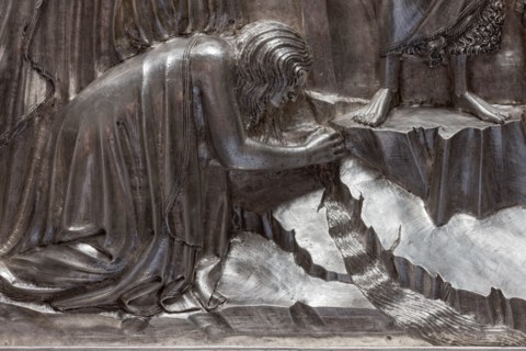 Détail de l'autel en argent du Trésor de Saint-Jean, Museo dell'Opera del Duomo, Florence