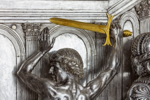 Détail de l'autel en argent du Trésor de Saint-Jean, Museo dell'Opera del Duomo, Florence