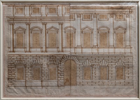 Presentation drawing of the palace project for Iseppo and Livia Porto