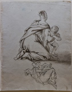 Study for “Madonna with Infant Jesus threading a crown”, by Giovanni Antonio de Pieri