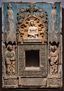 “Tabernacle of the Blessed Sacrament with Christ in the tomb between St. Peter and St. Paul”, by school of Antonino da Venezia
