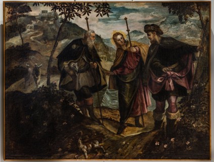 “Encounter on the road to Emmaus”, by Domenico Tintoretto