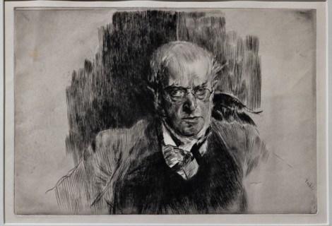 “Portrait of the painter Adolf Menzel” by Giovanni Boldini