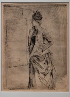 “Portrait of a Standing Young Woman in Profile” by Giovanni Boldini