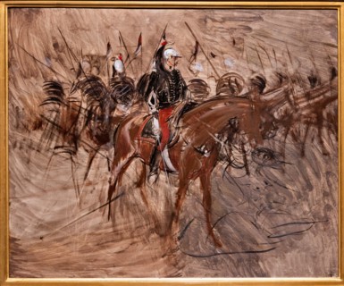 “Dragoons on horseback” by Giovanni Boldini