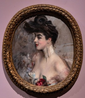 “Madame X with a pearl collier” by Giovanni Boldini