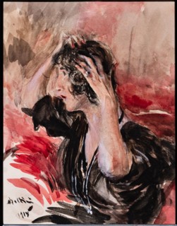 “Girl Looking herself in the Mirror” by Giovanni Boldini