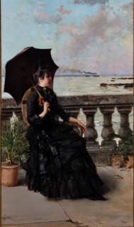 “On the Mascagni Terrace” by Vittorio Matteo Corcos